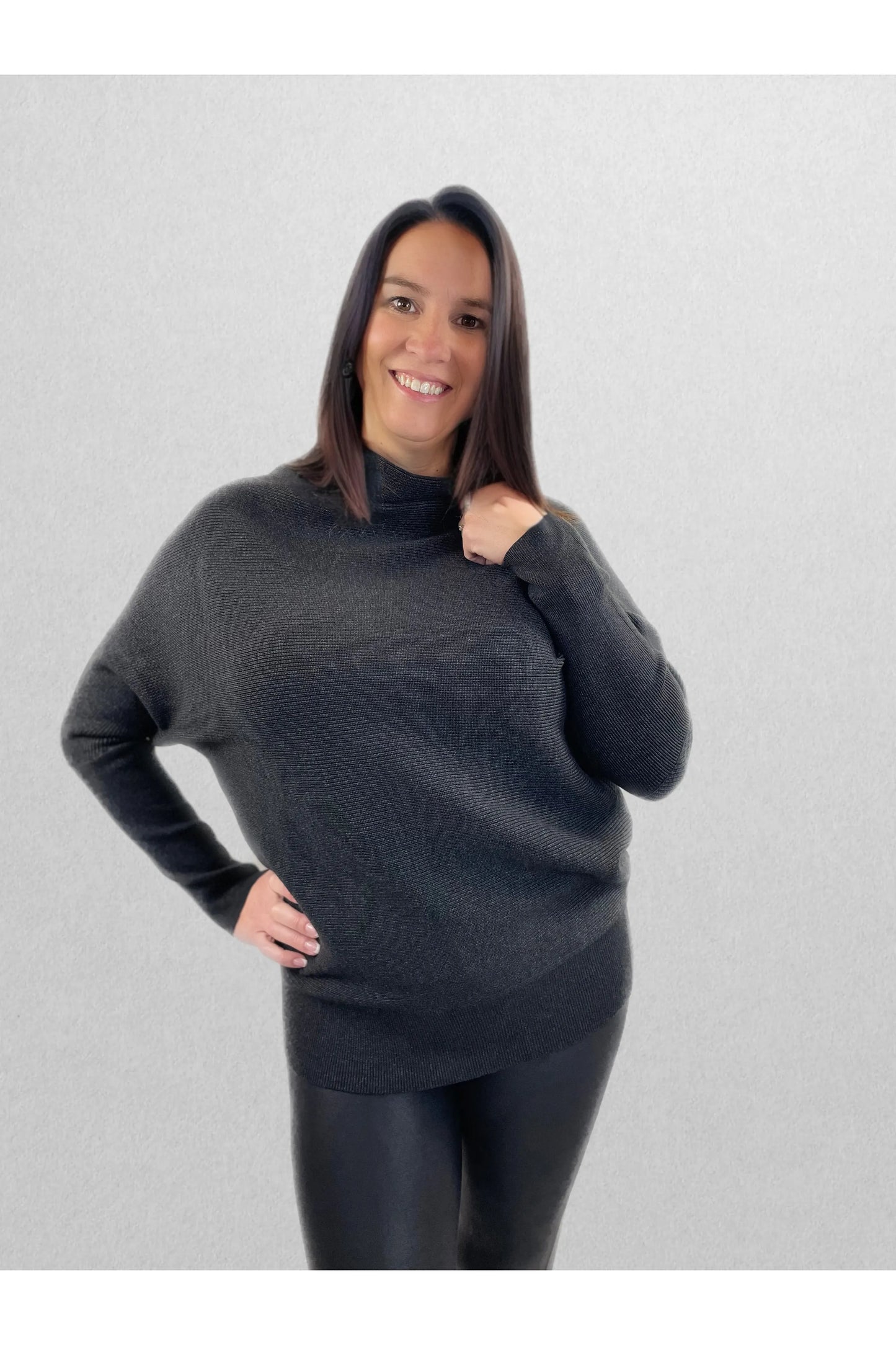 Shay Slouch Neck Dolman Pullover