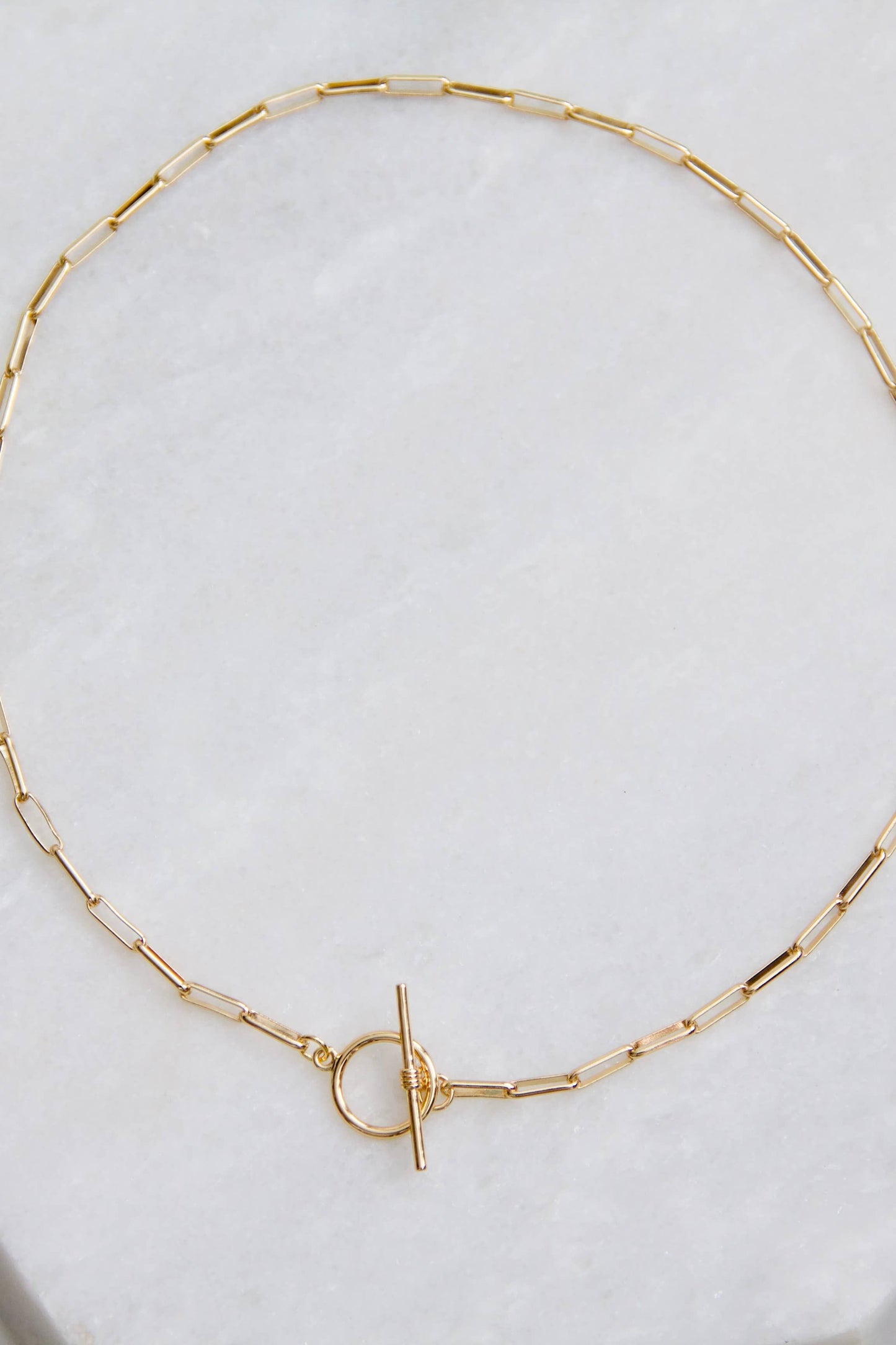Paperclip Toggle Choker Necklace
