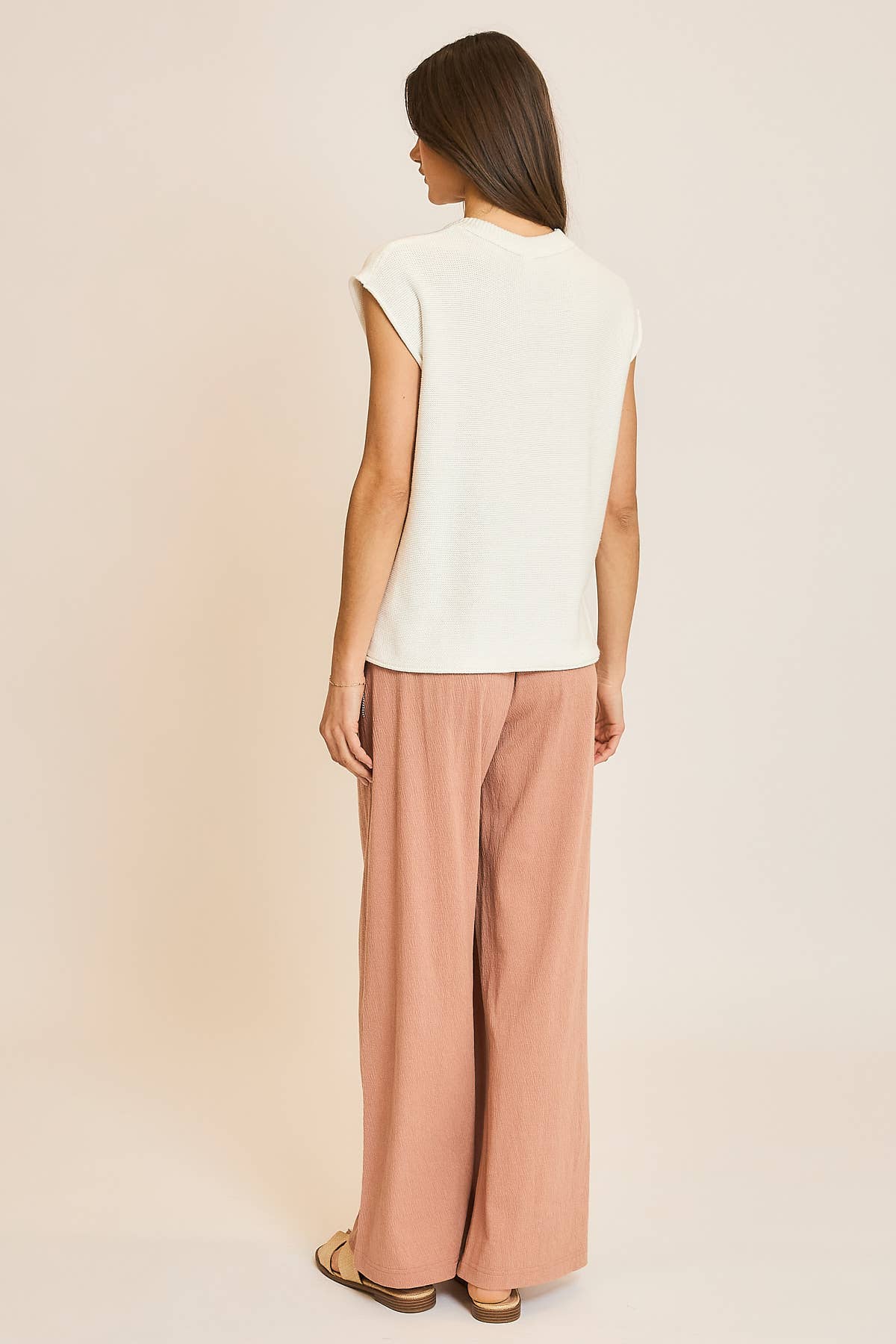 Sweater Muscle Tank with Seam Detail