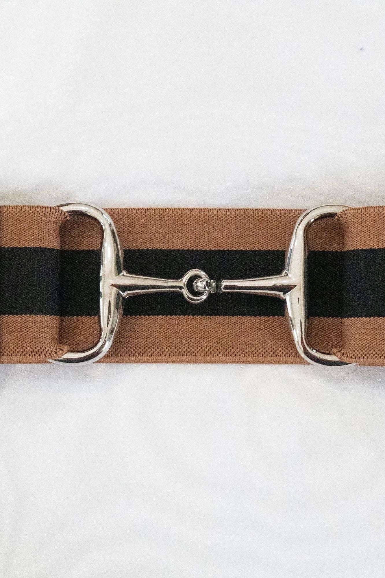 Costello - 2" Silver Snaffle Elastic Belt