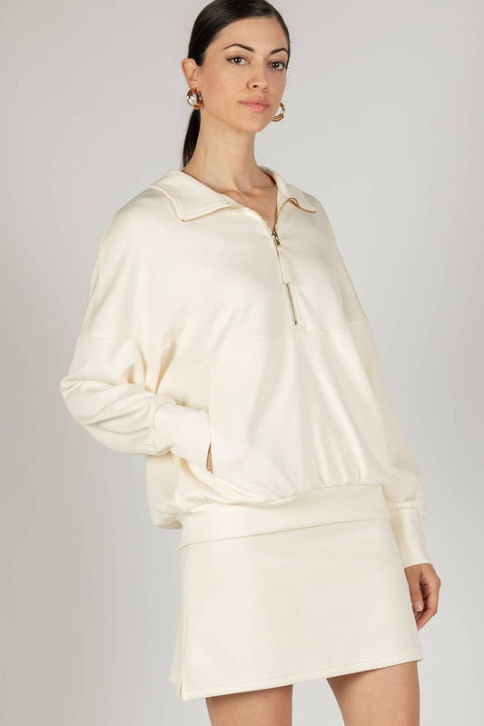 Josie Scuba Modal Half Zip Pullover