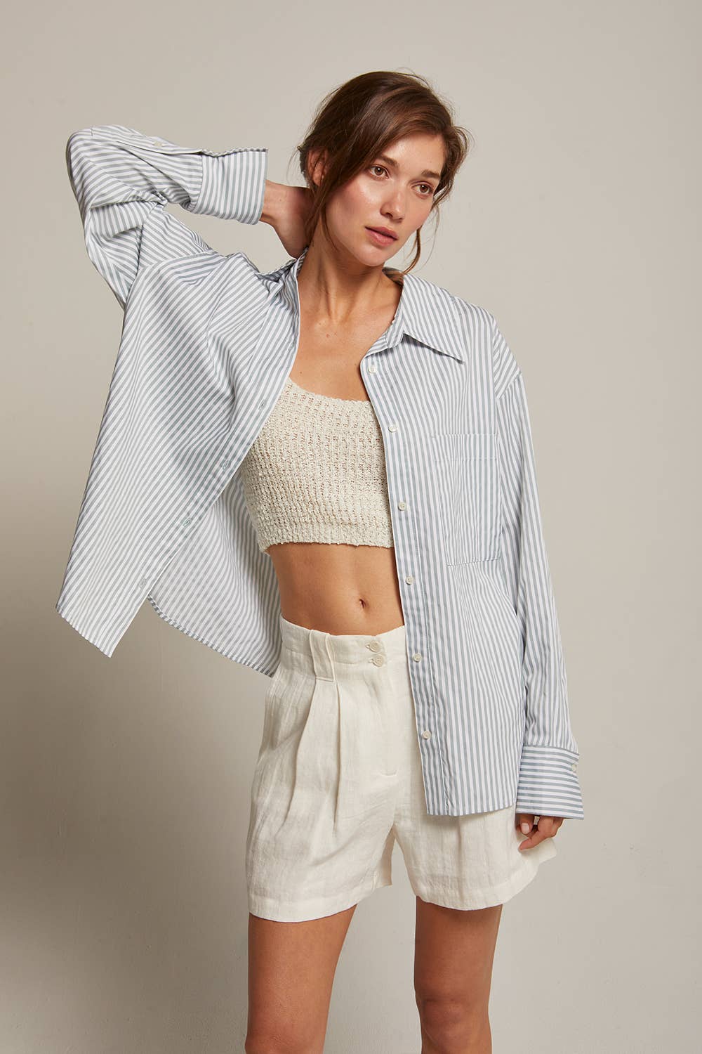 Isra Striped Button Up Shirt