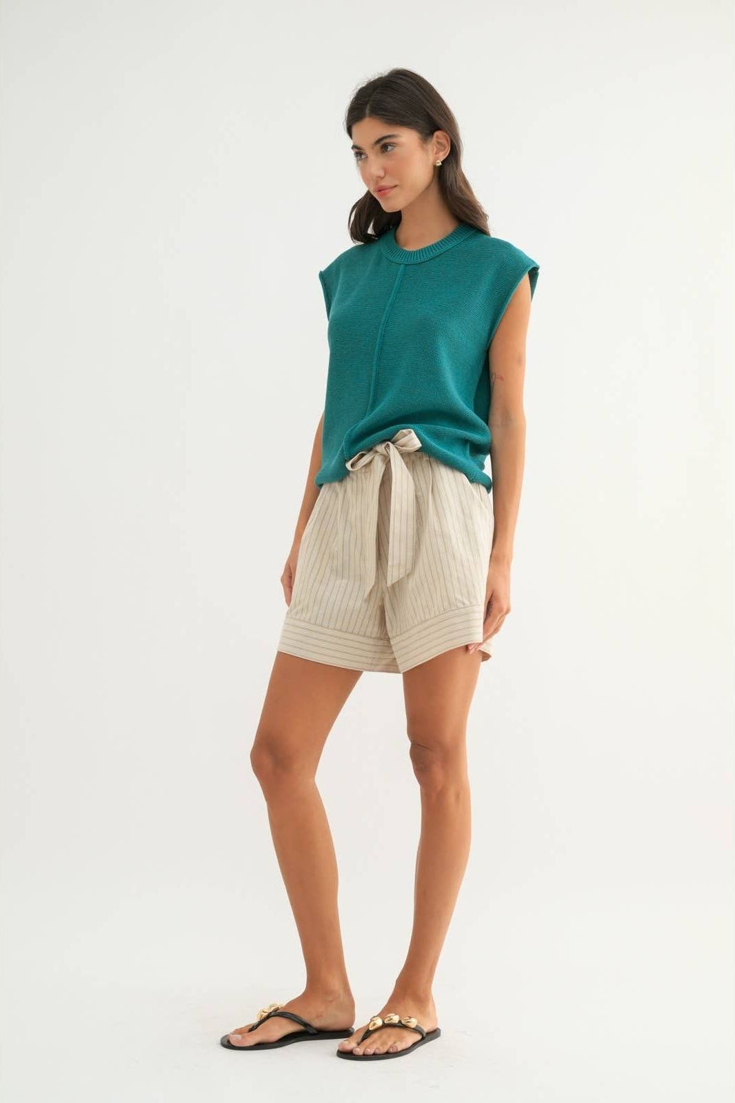 Sweater Muscle Tank with Seam Detail