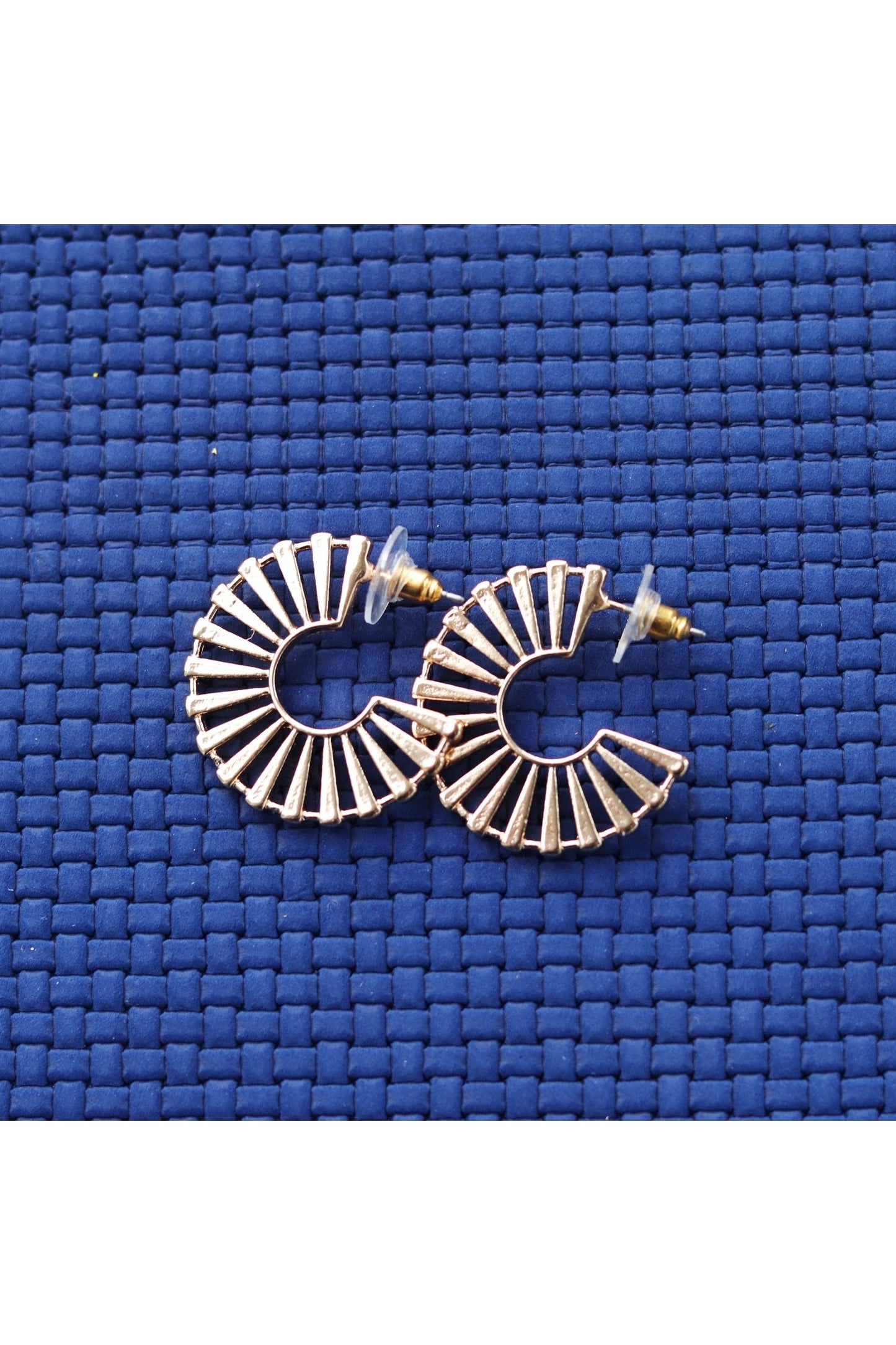 Gold Fan Hoops