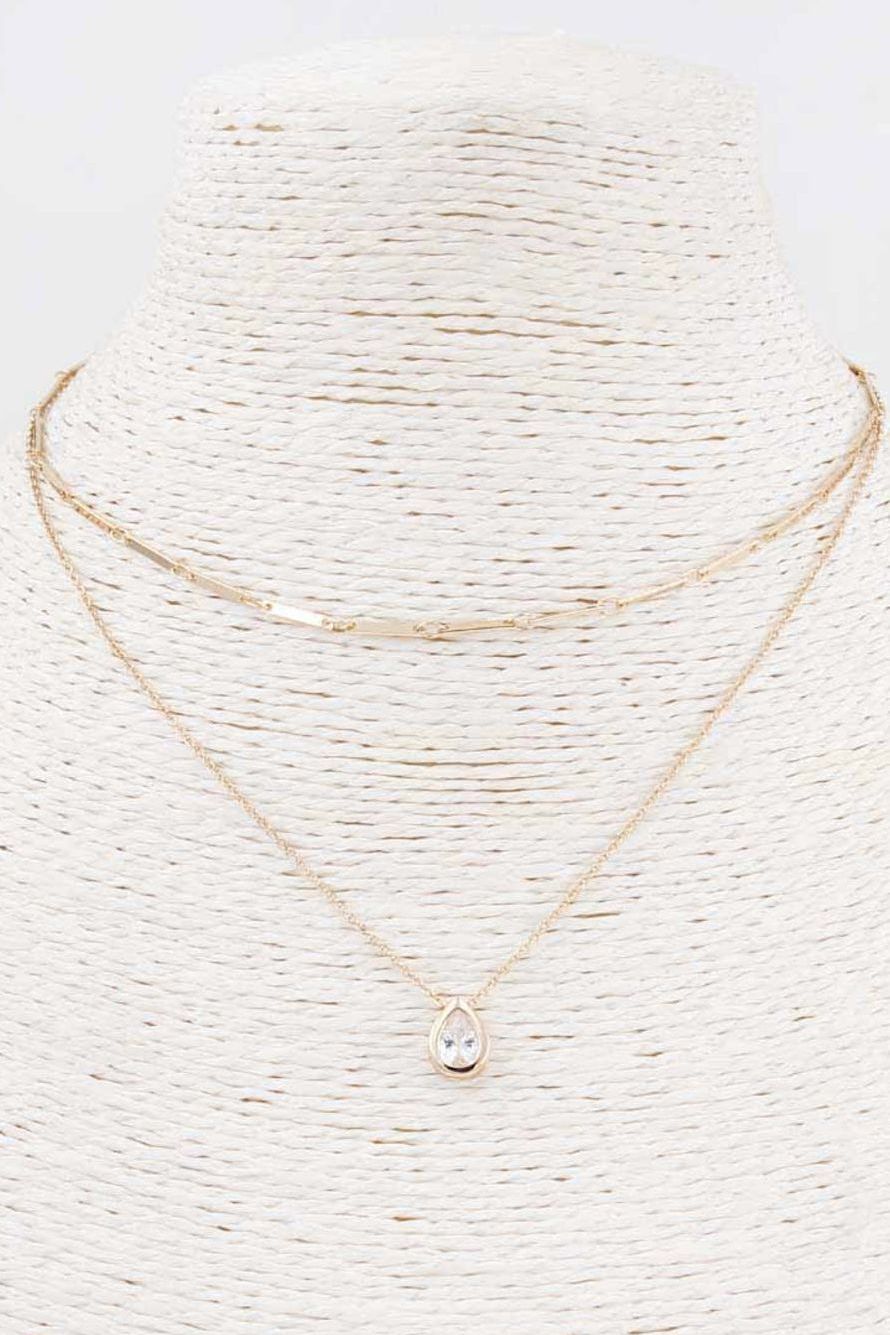 Teardrop Layered Necklace
