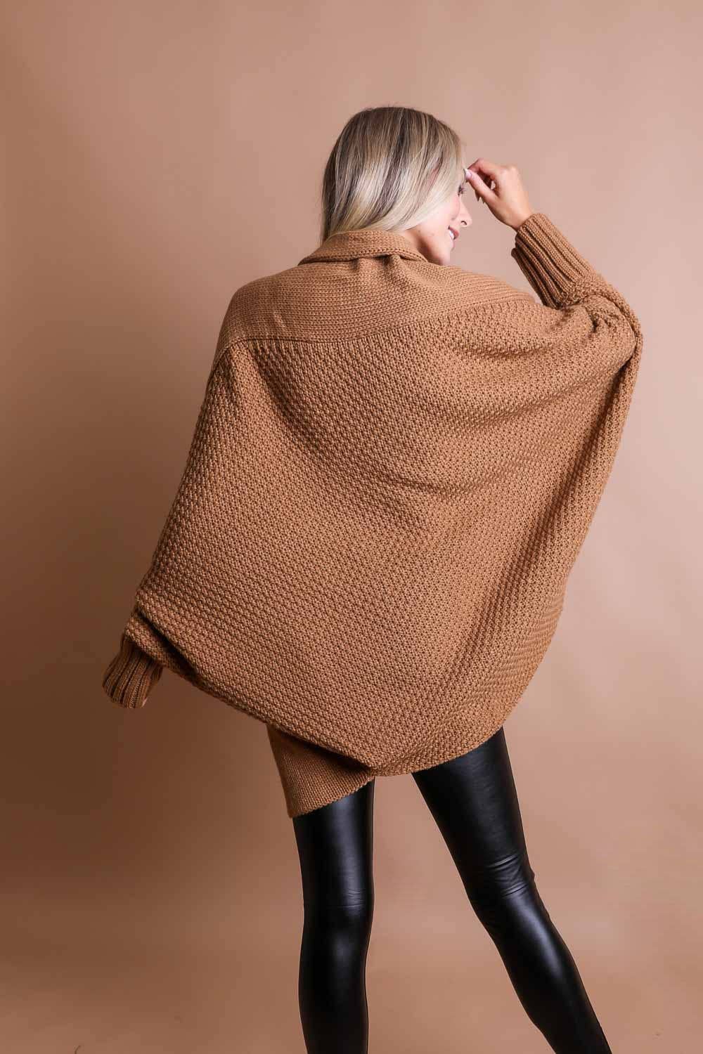 Bri Bat Sleeve Knit Cardigan