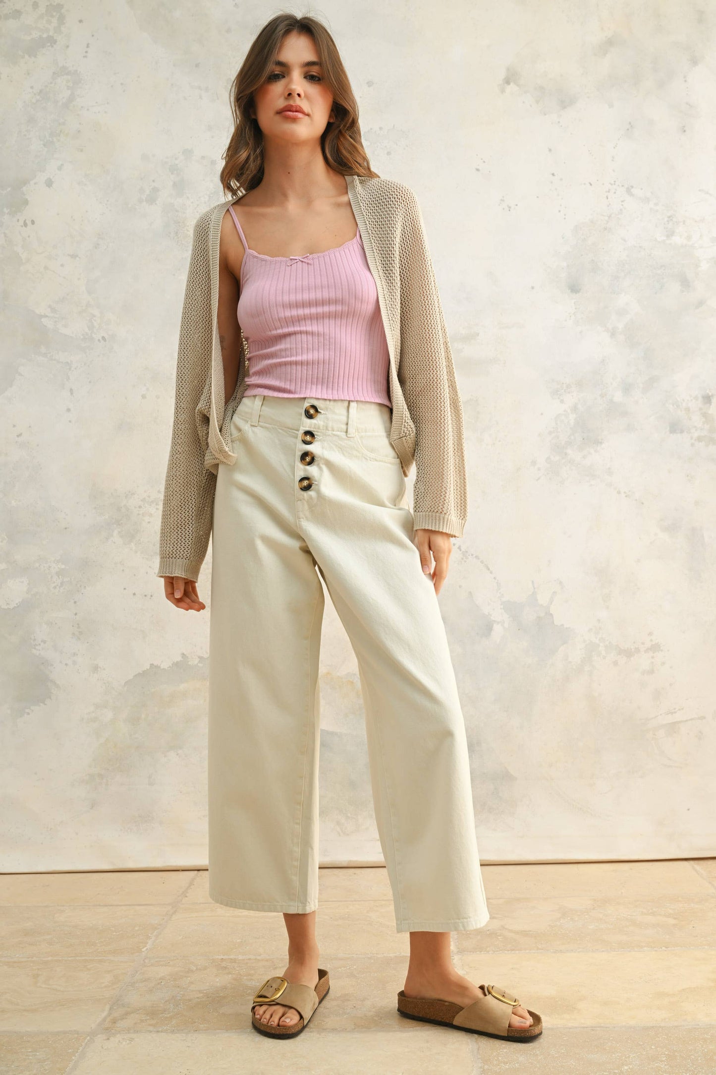 Sandstone Lightweight Knit Cardigan