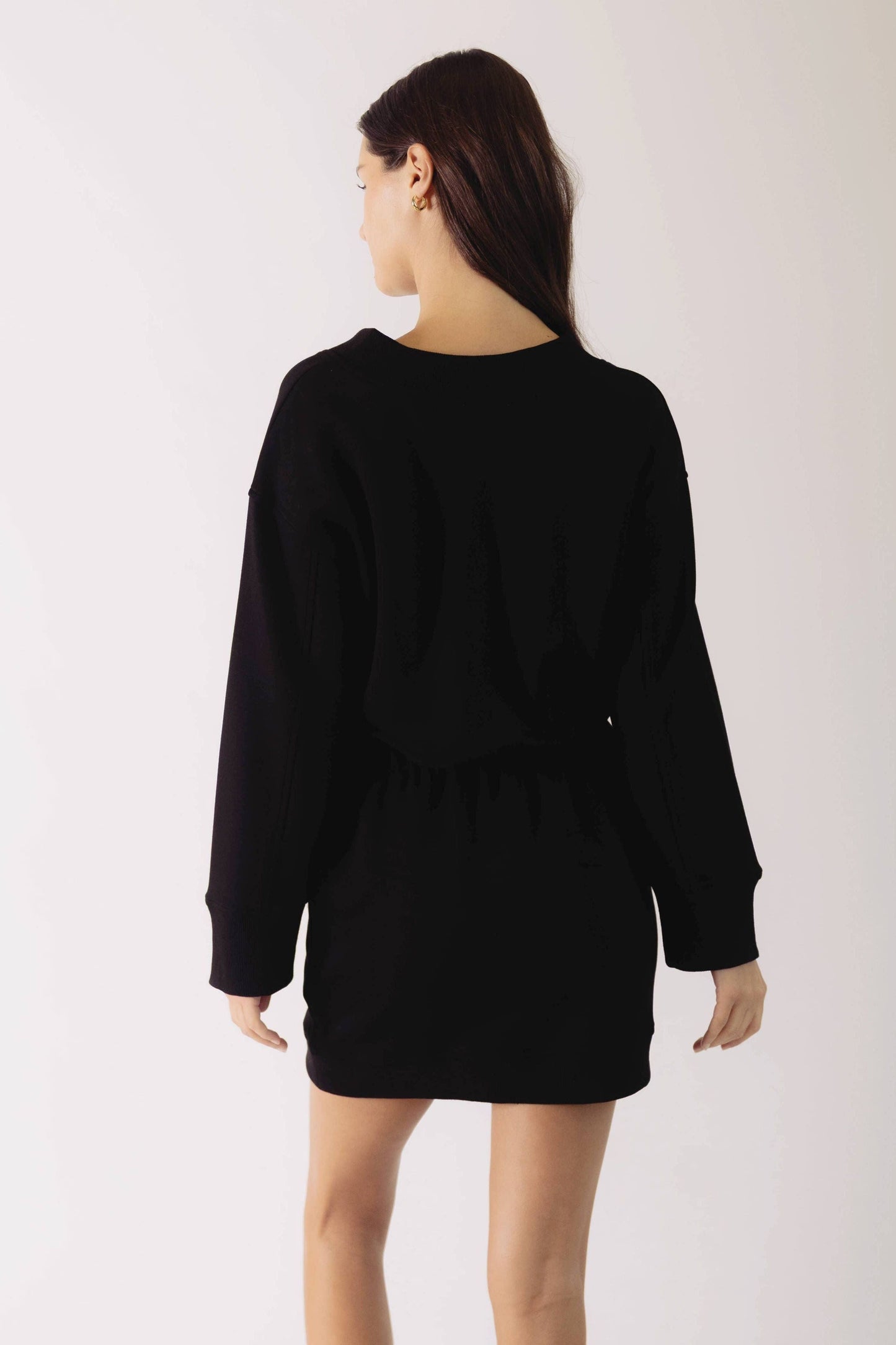 Butter Modal V Neck Ribbed Contrast Dress