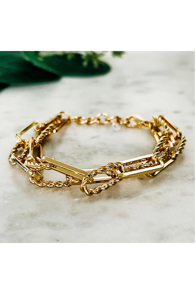 Two-Strand Twist Chain Bracelet