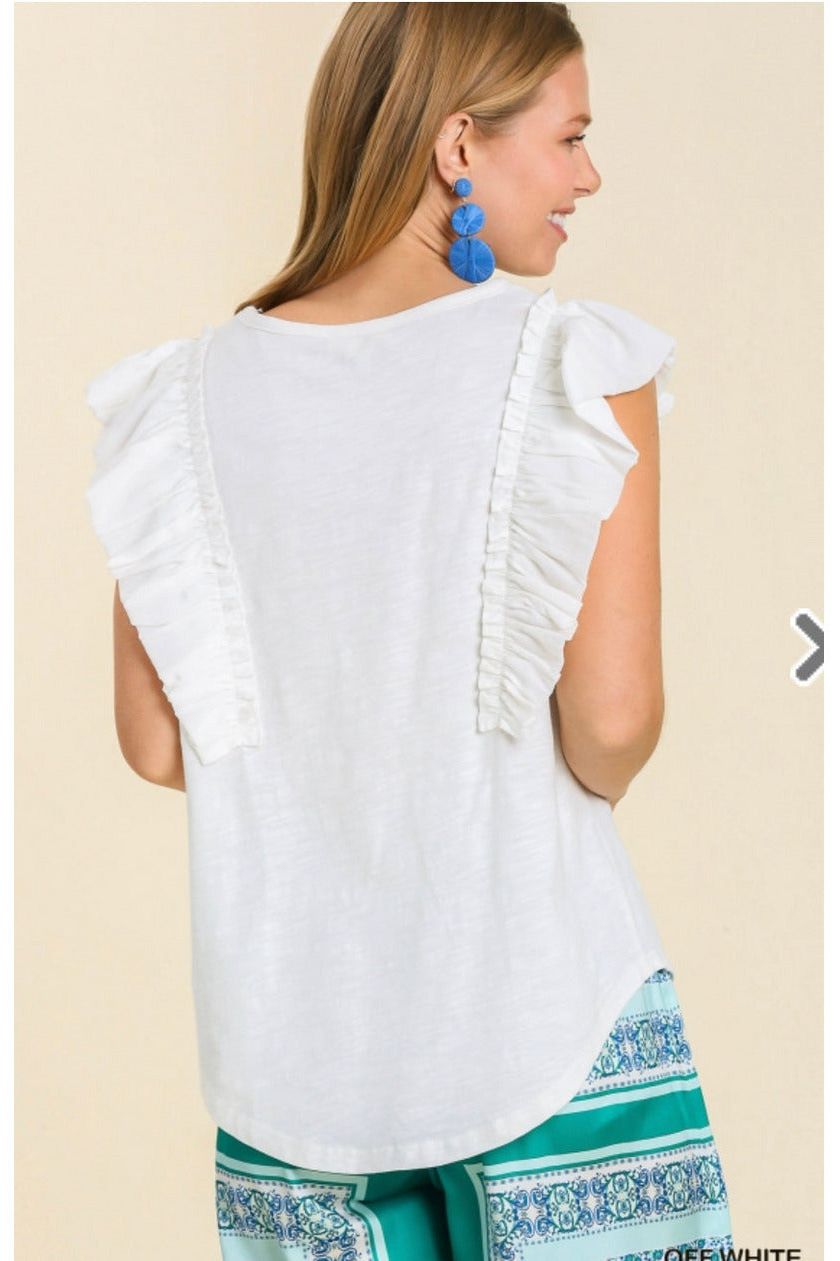 Melina Ruffle Knit Top