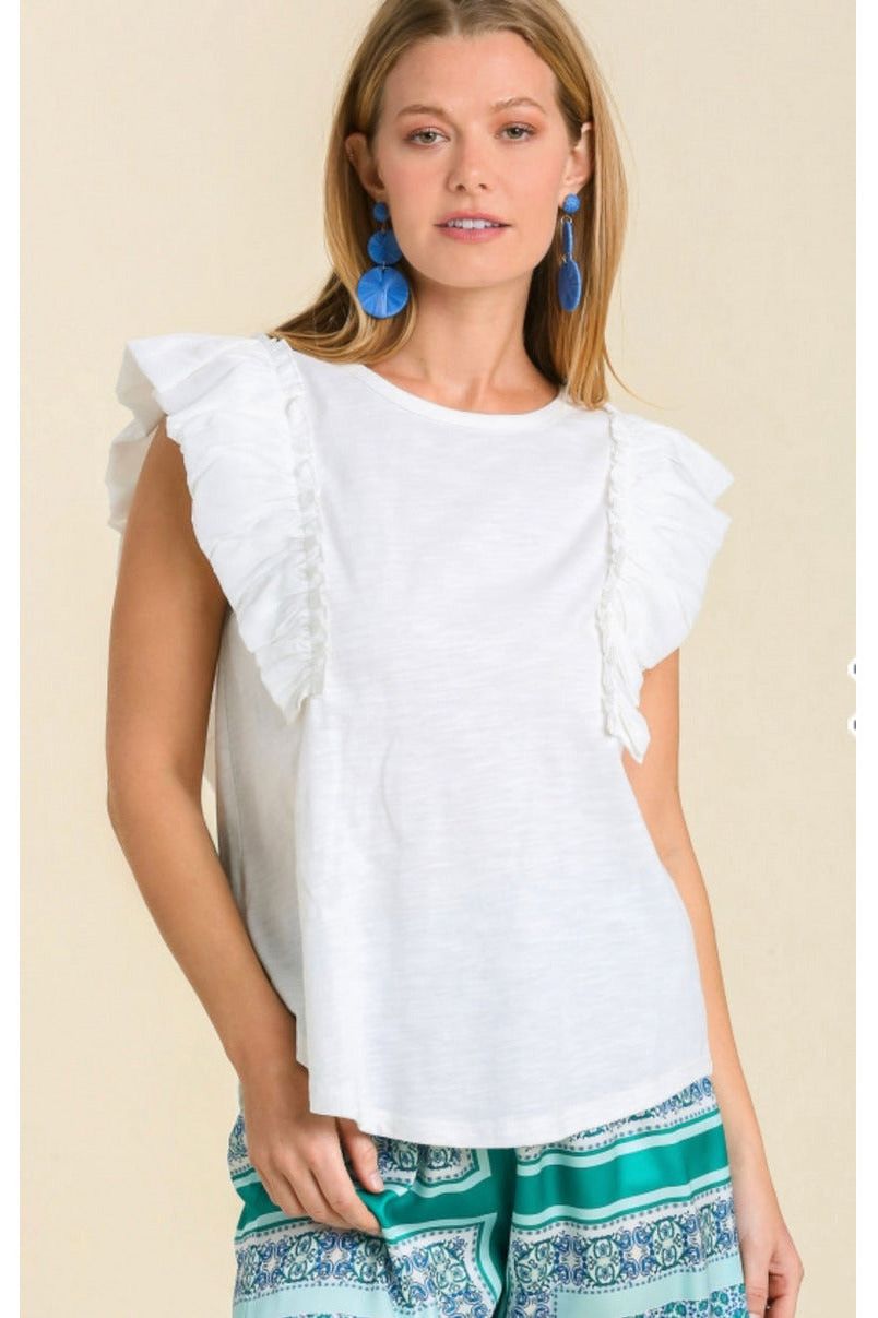 Melina Ruffle Knit Top