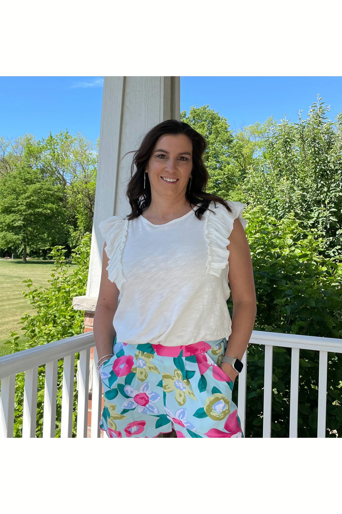 Melina Ruffle Knit Top