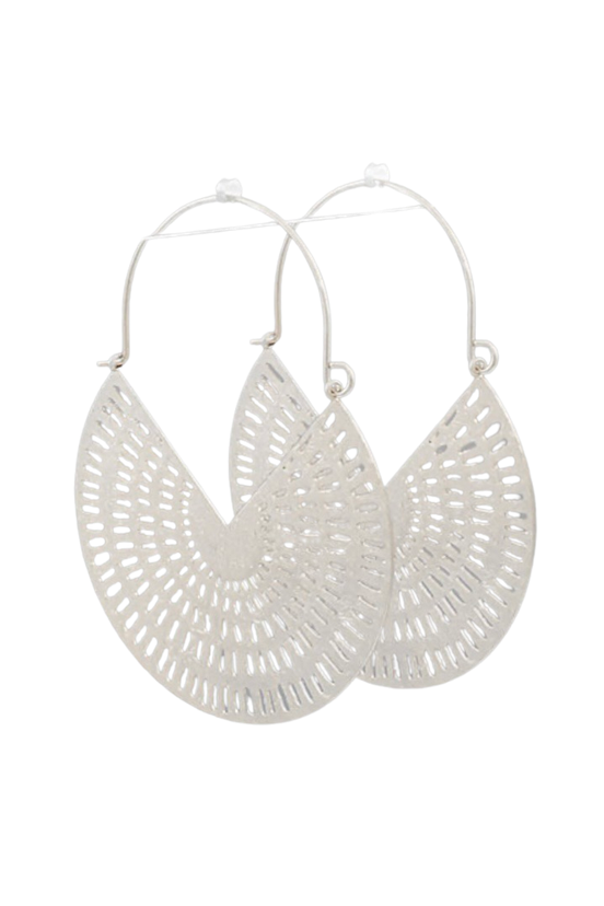 Filigree Crescent Hoop