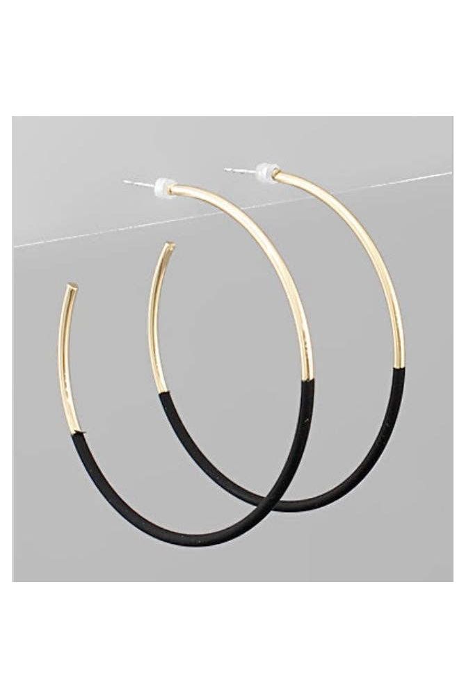 Black/ Gold Skinny Hoop