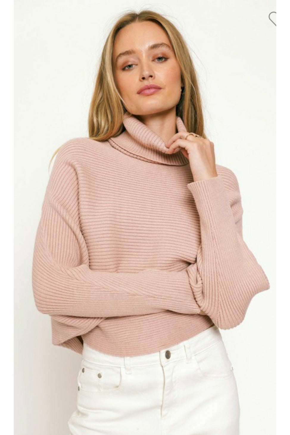Turtle Neck Dolman Sleeve Sweater - Sunshine & Ivy Boutique