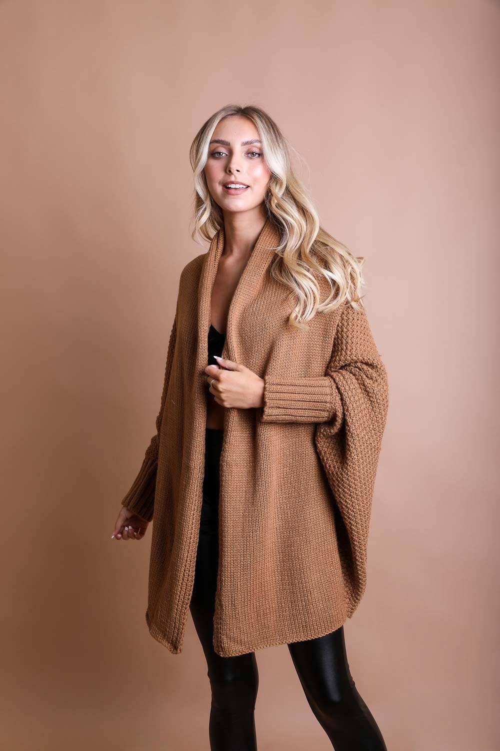 Bri Bat Sleeve Knit Cardigan