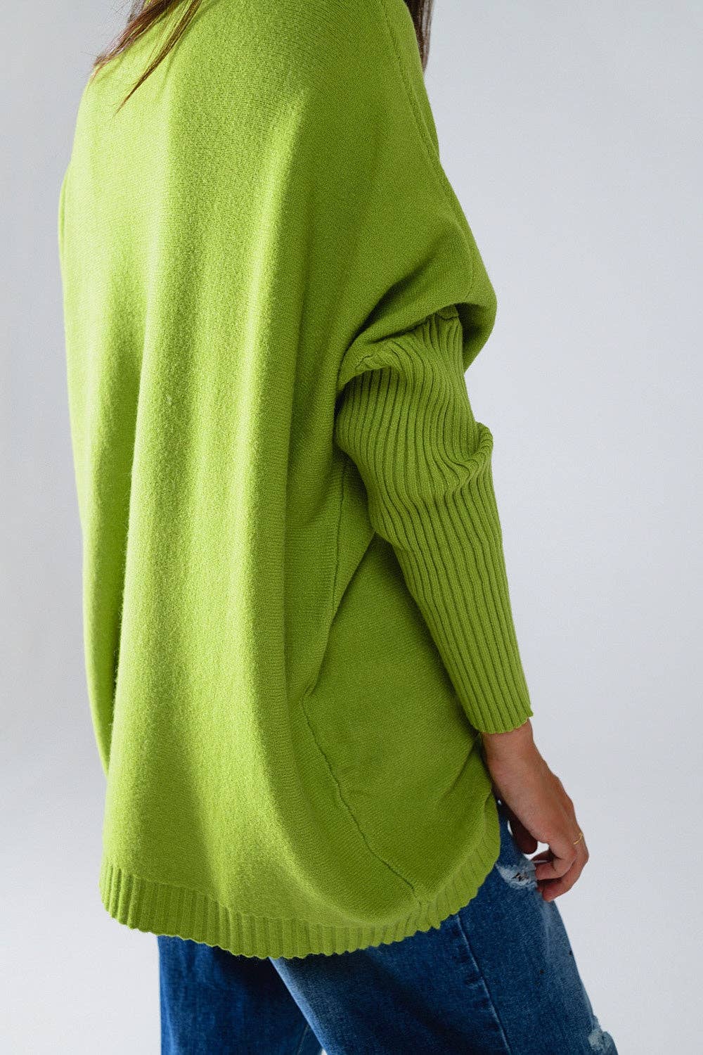 Olivia Oversized Cozy Green Sweater