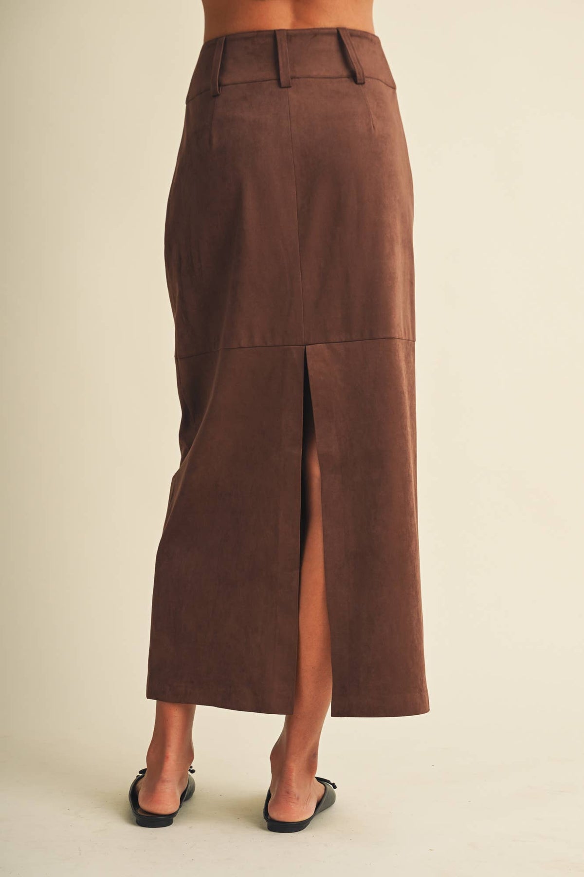 Marlowe Sueded Midi Skirt