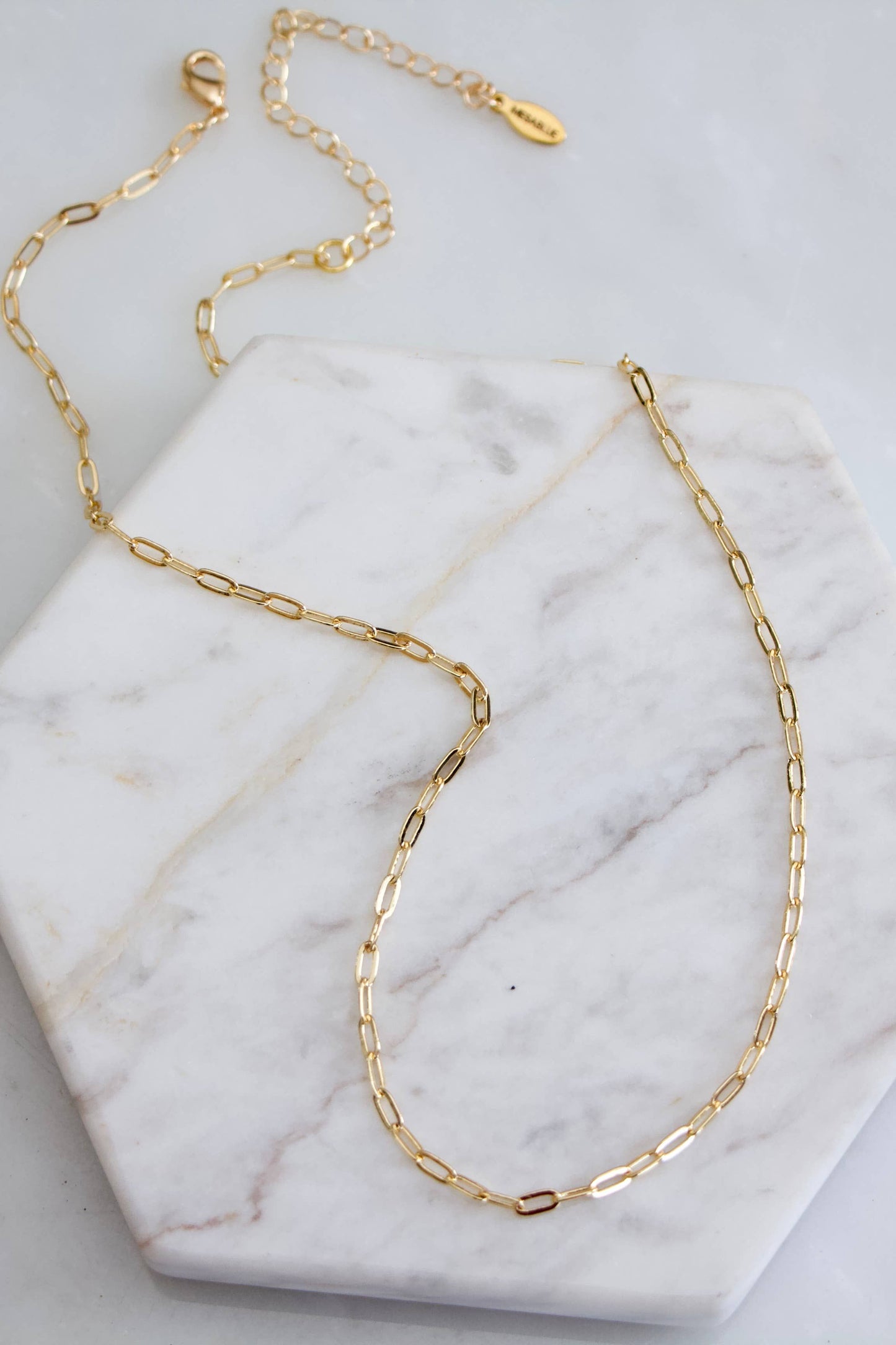 Mini Paperclip Chain Choker Necklace - Gold or Silver