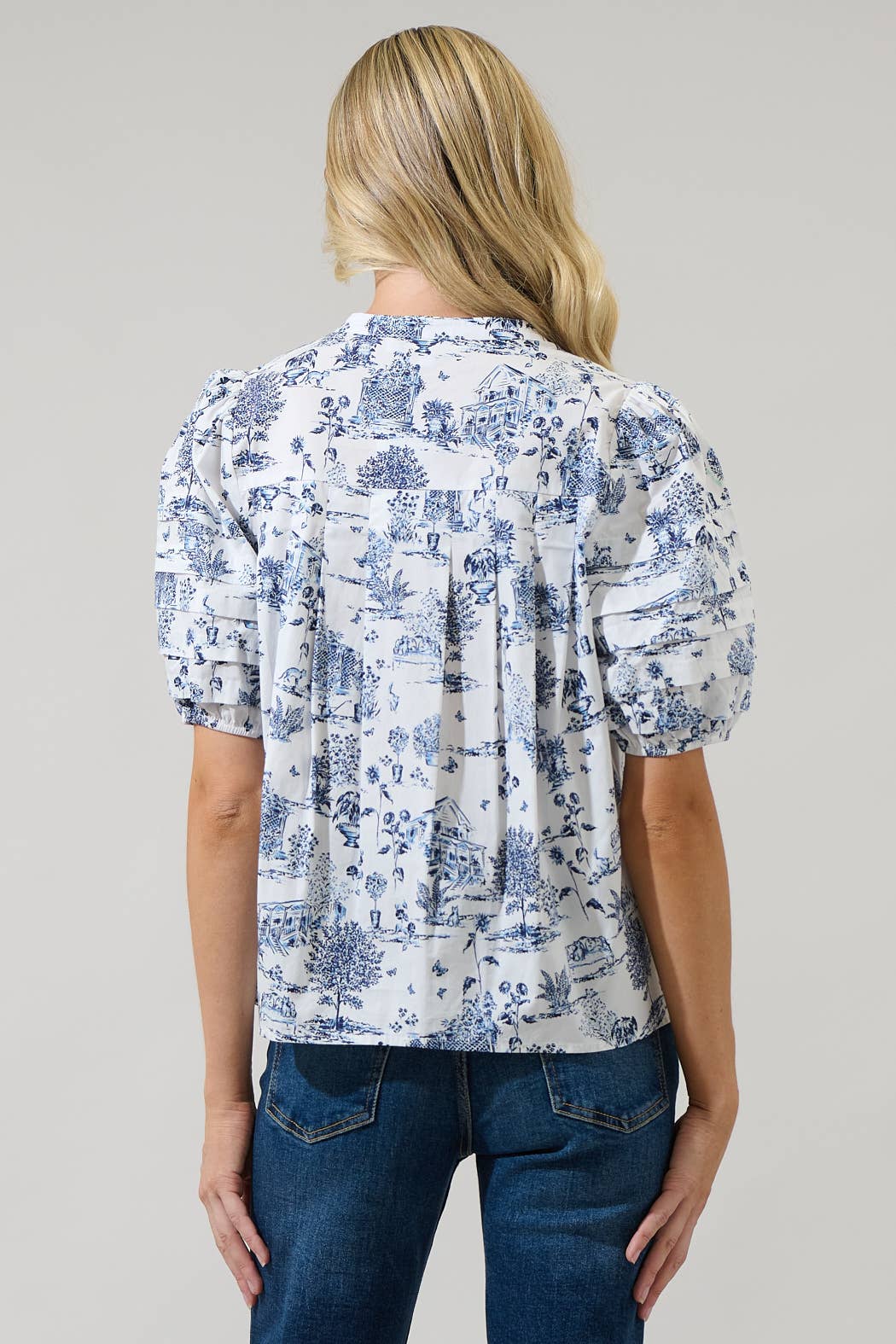 Renzo Toile Button Down Top