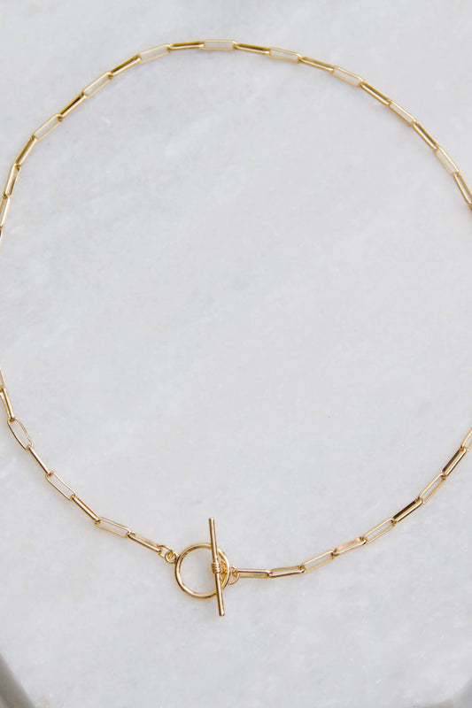 Paperclip Toggle Choker Necklace