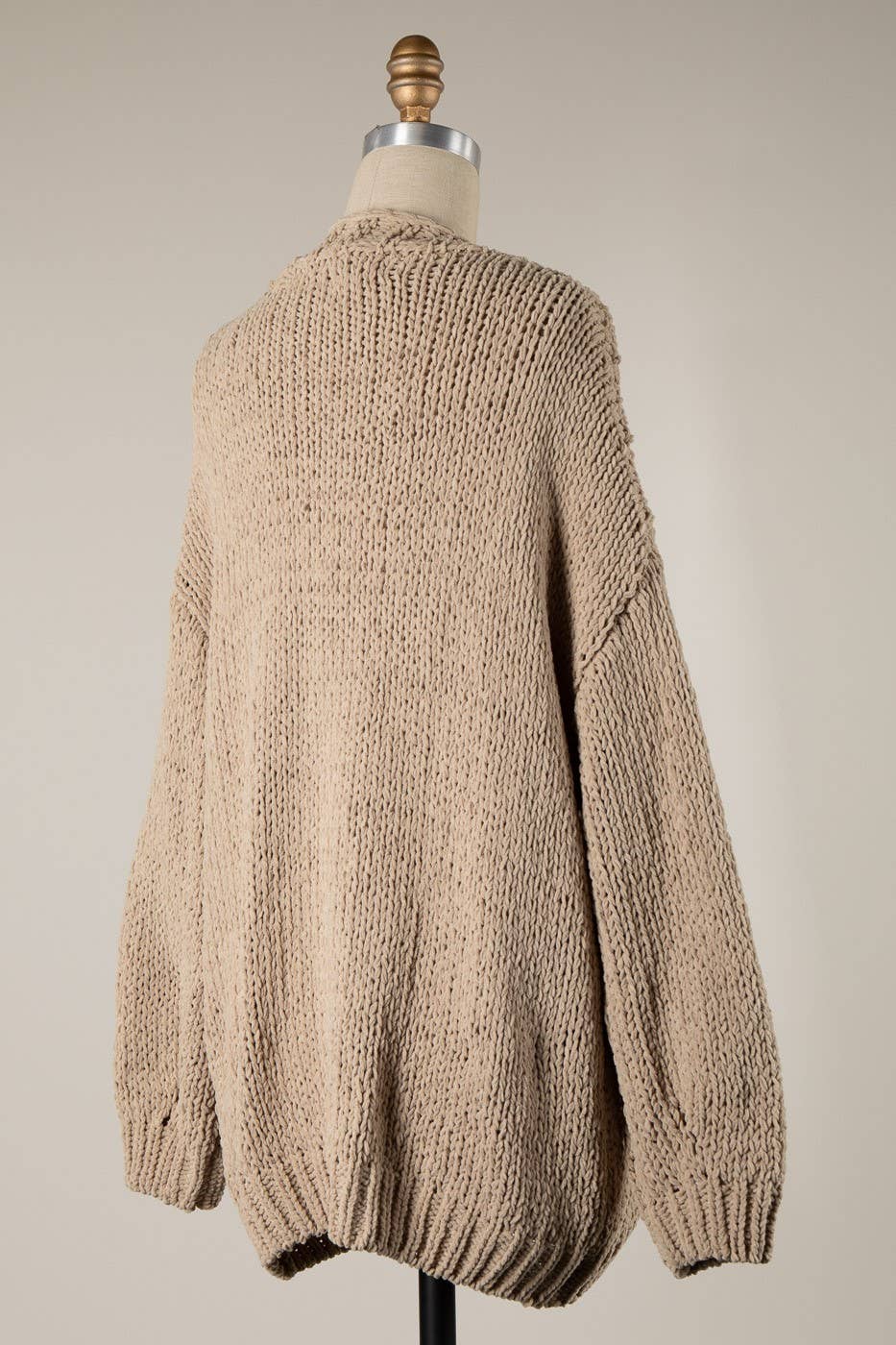 Chunky Chenille Cable Knit Cardigan