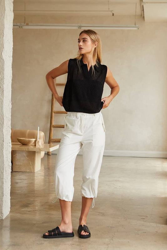 Kennedy Collared Sweater Vest Top