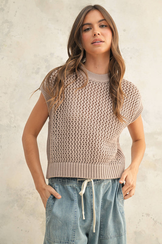 The Solstice Crochet Knit Top