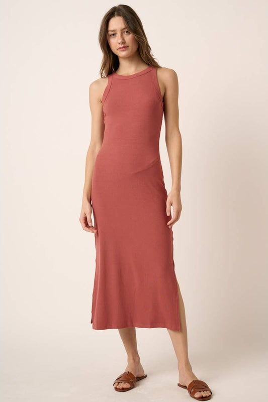 Premium Rib Knit Tank Maxi Dress