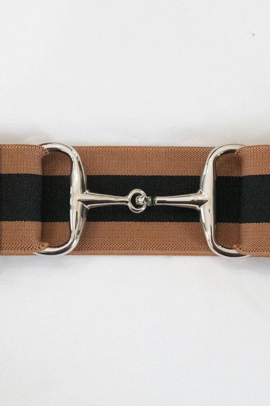 Costello - 2" Silver Snaffle Elastic Belt