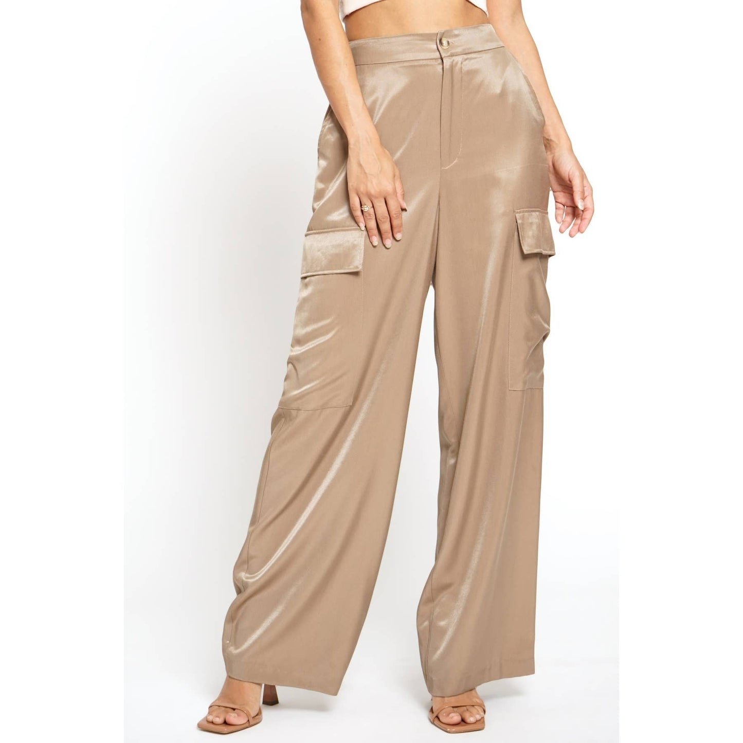 Shelly Satin Cargo Pants