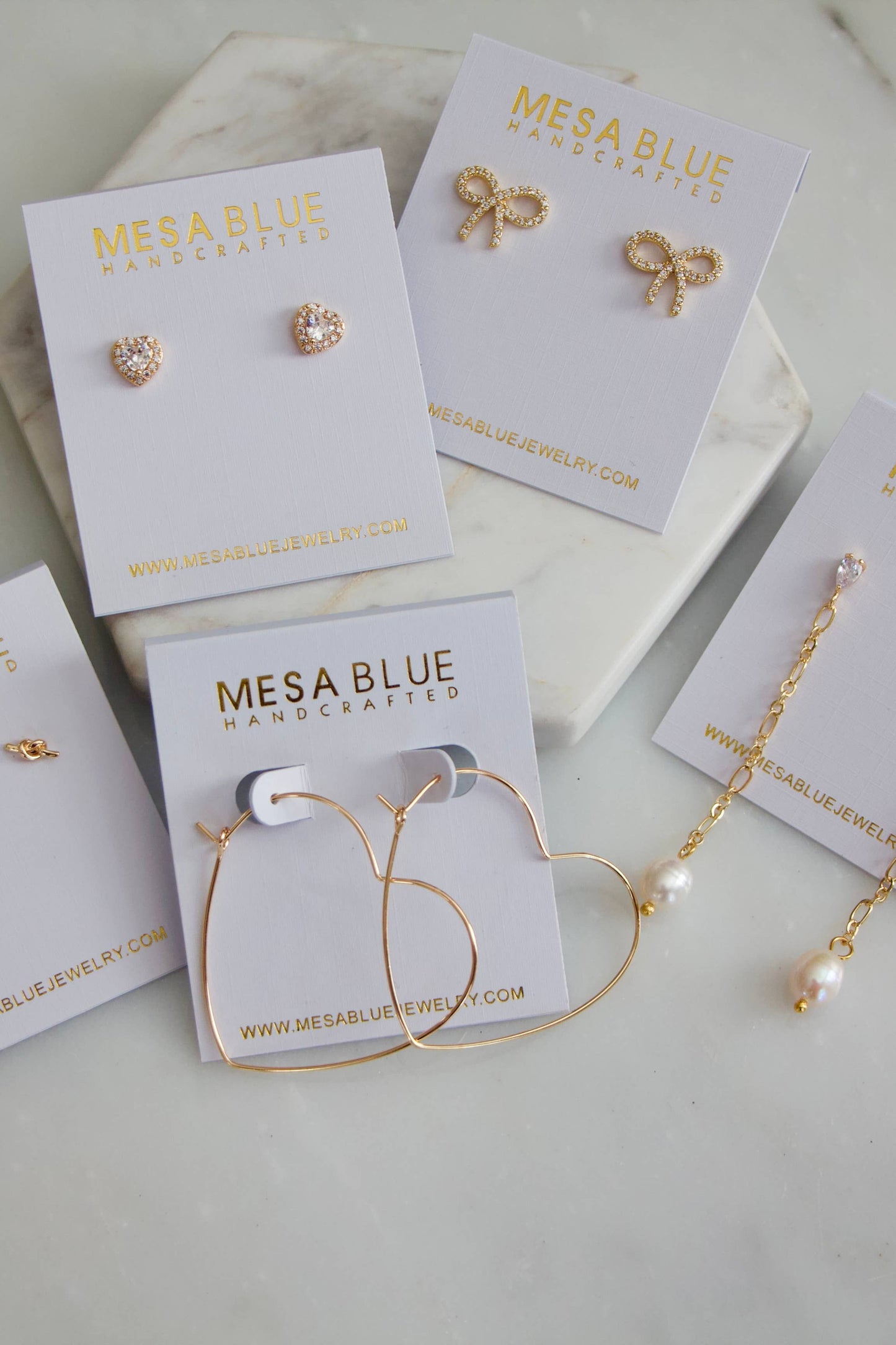 Gold Heart Hoop Wire Earrings