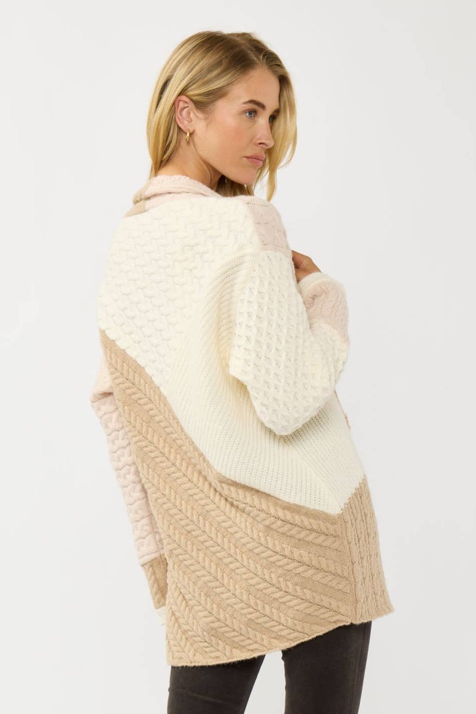 Blush Haven Colorblock Cardigan