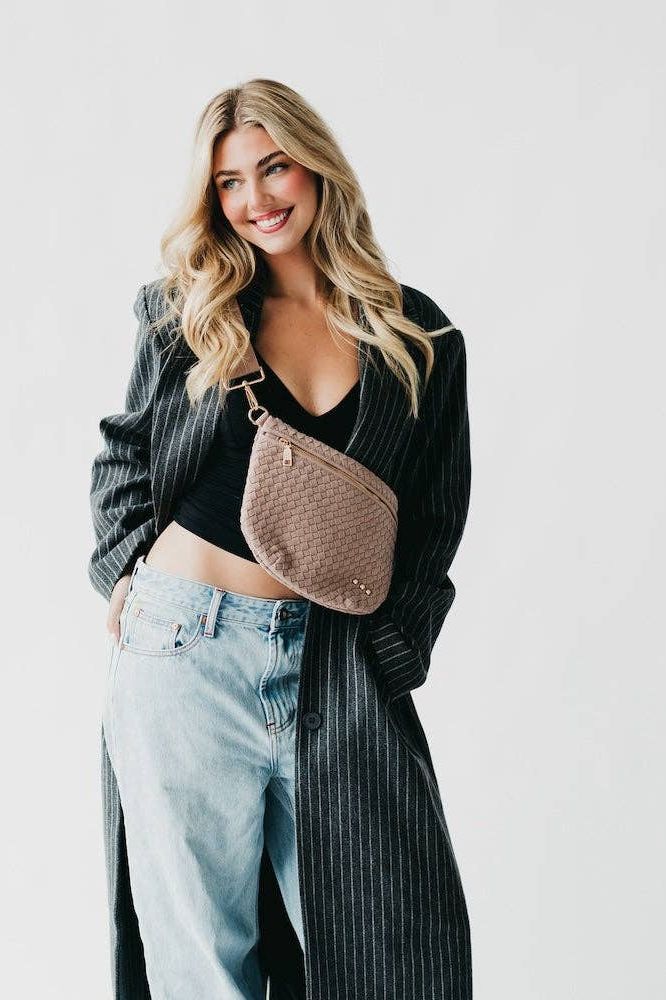 Suede Westlyn Woven Bum Bag