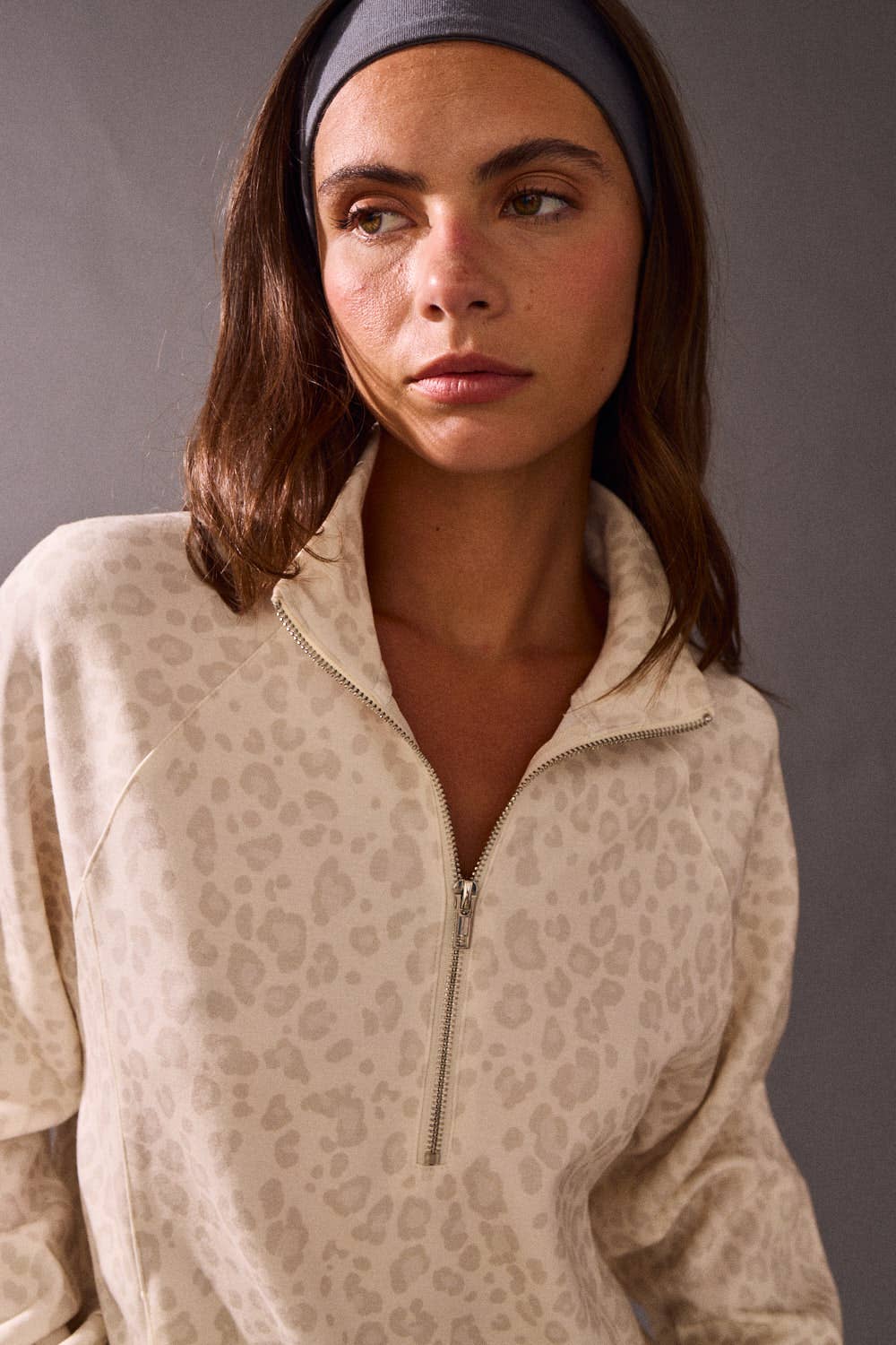 The Soft Spot Leopard Quarter Zip