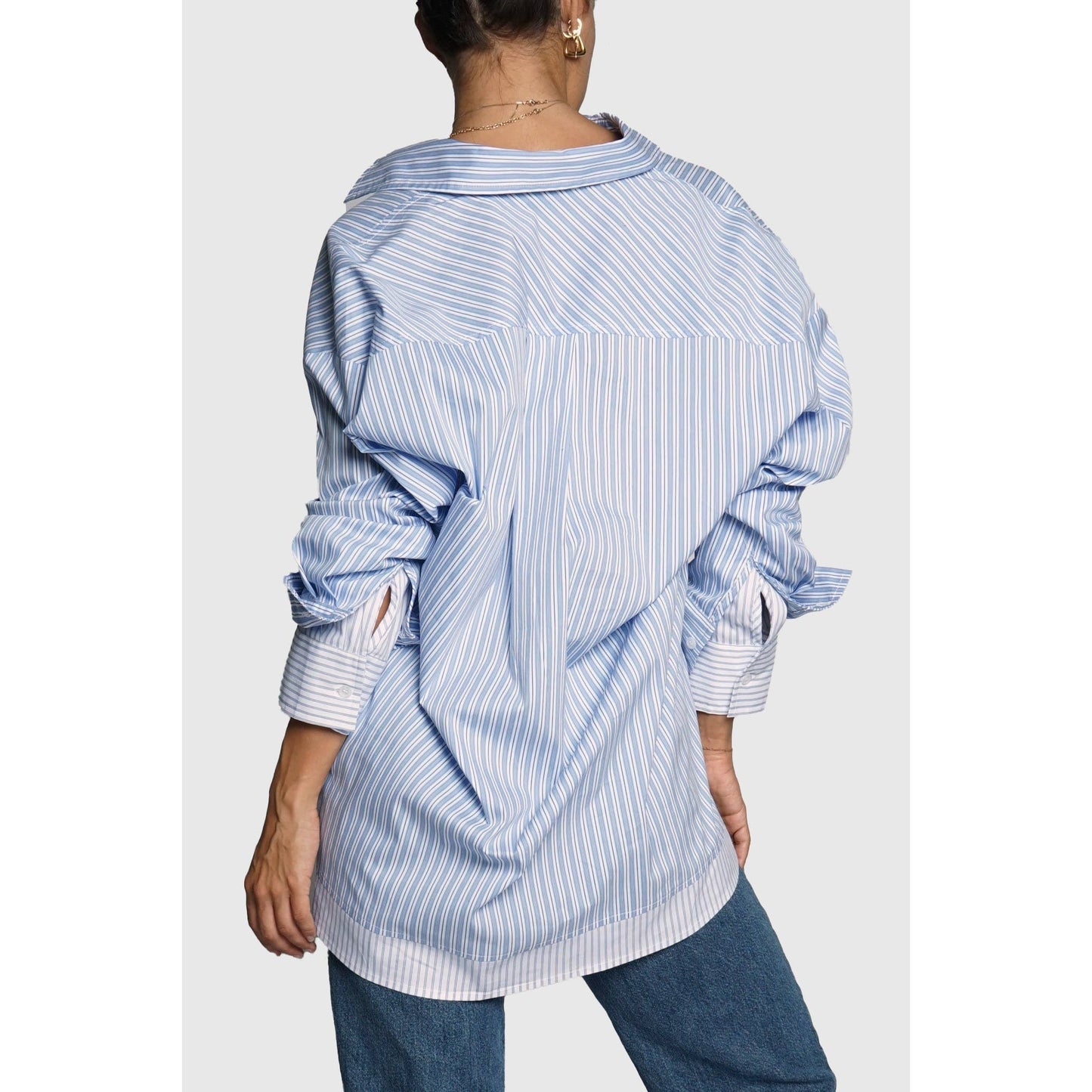 Olivia Oversized Sriped Double Shirt