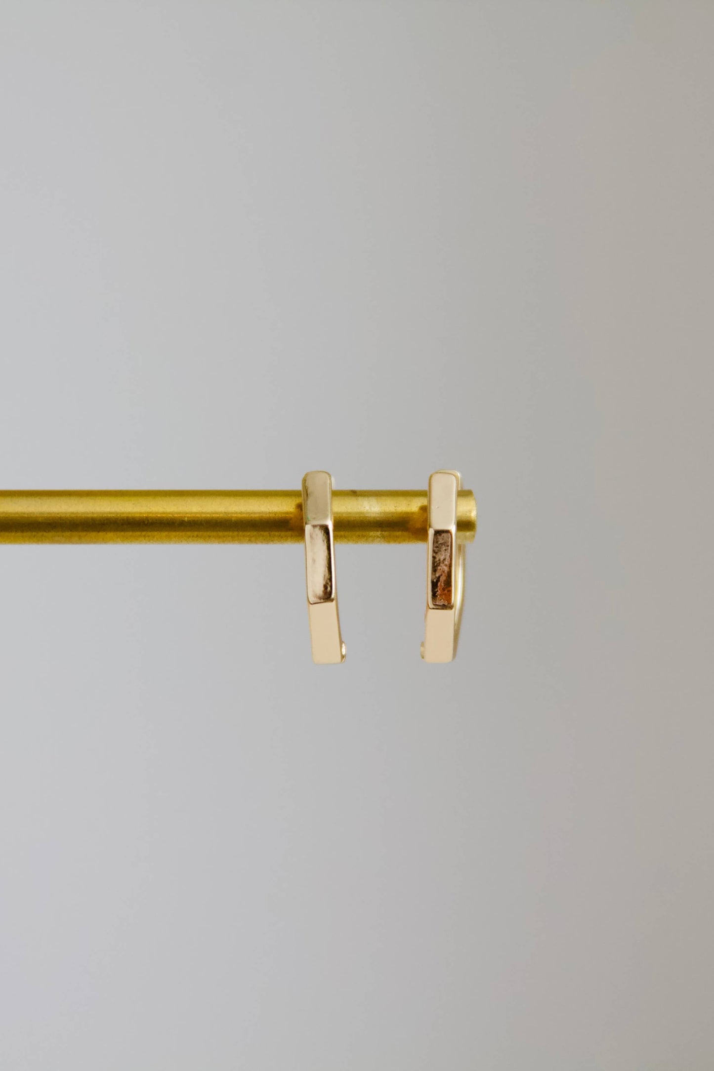 Hexagon Huggie Hoop Earrings