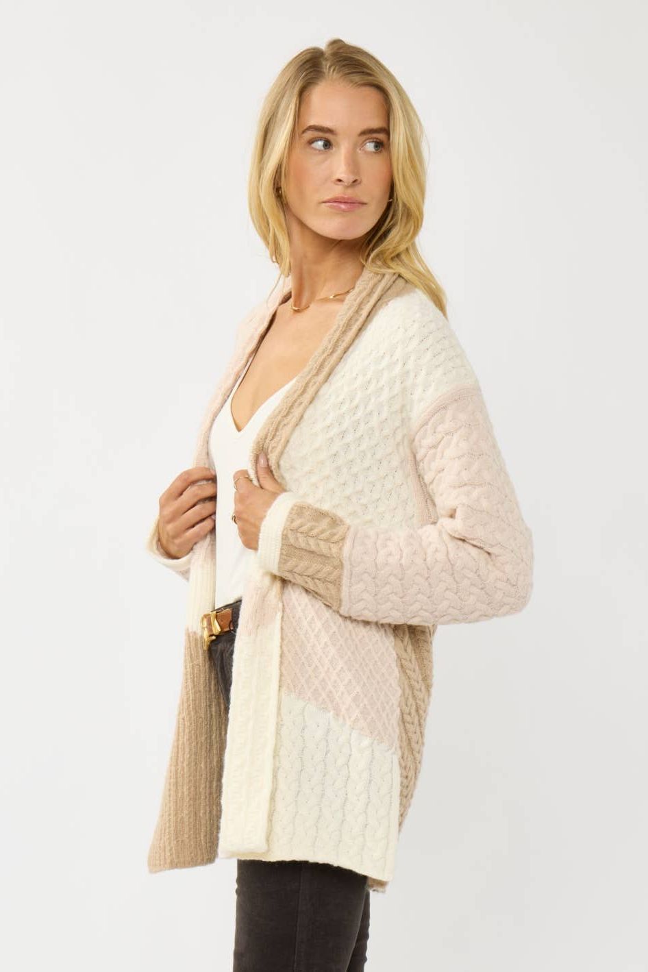 Blush Haven Colorblock Cardigan