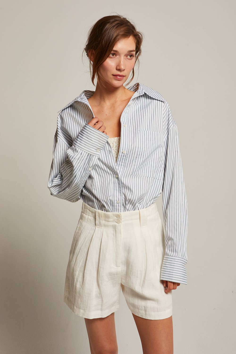 Isra Striped Button Up Shirt