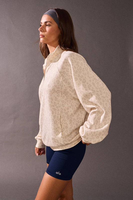 The Soft Spot Leopard Quarter Zip