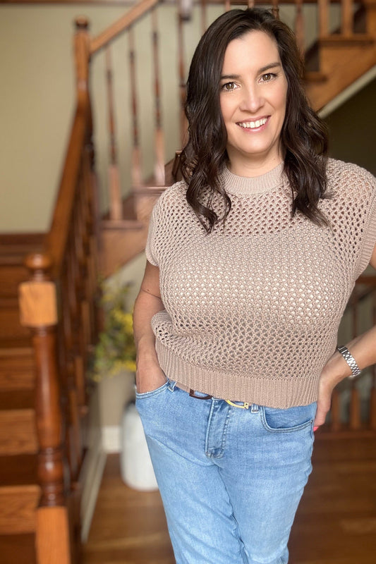 The Solstice Crochet Knit Top
