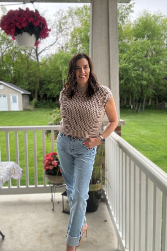 The Solstice Crochet Knit Top