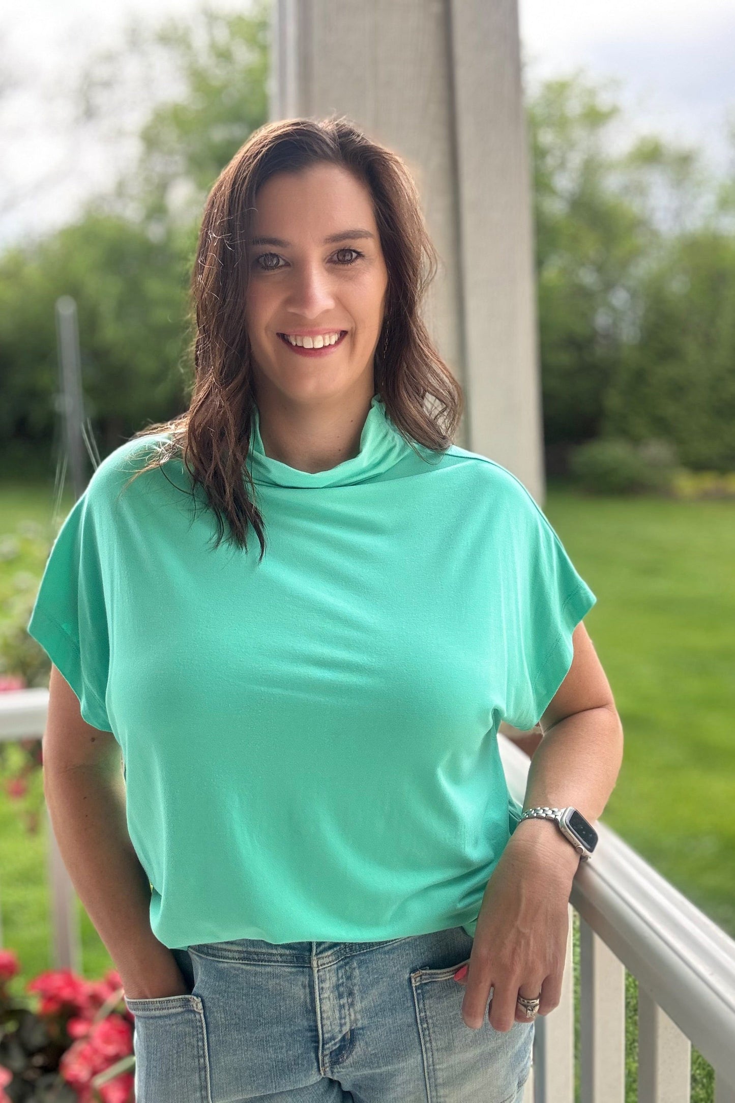 Simone Funnel Neck Top