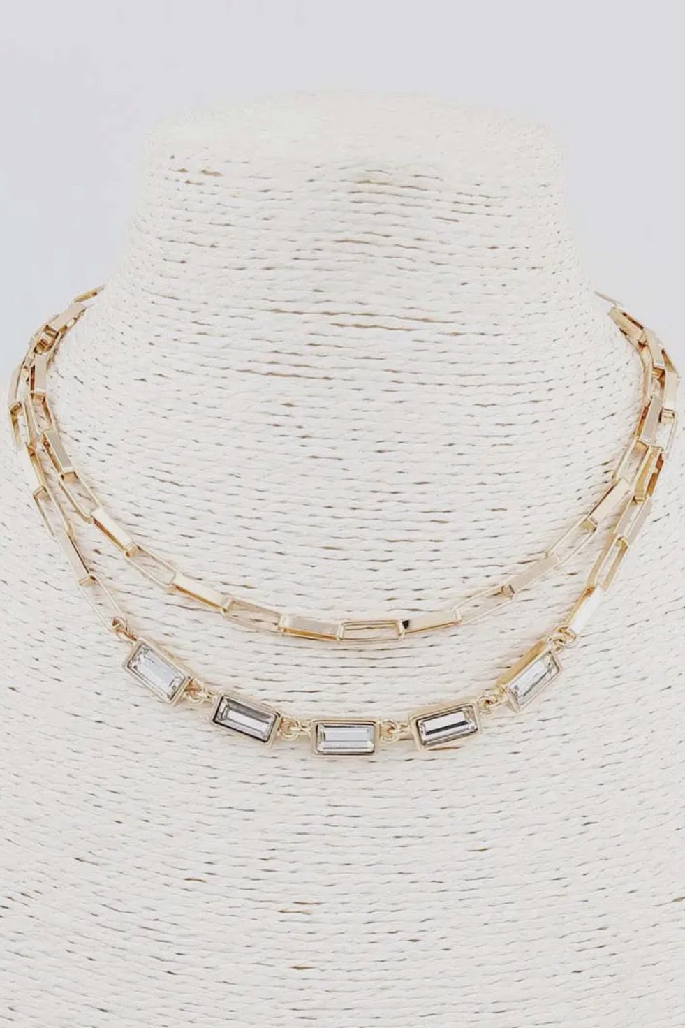 Bryn Baguette Stone Necklace