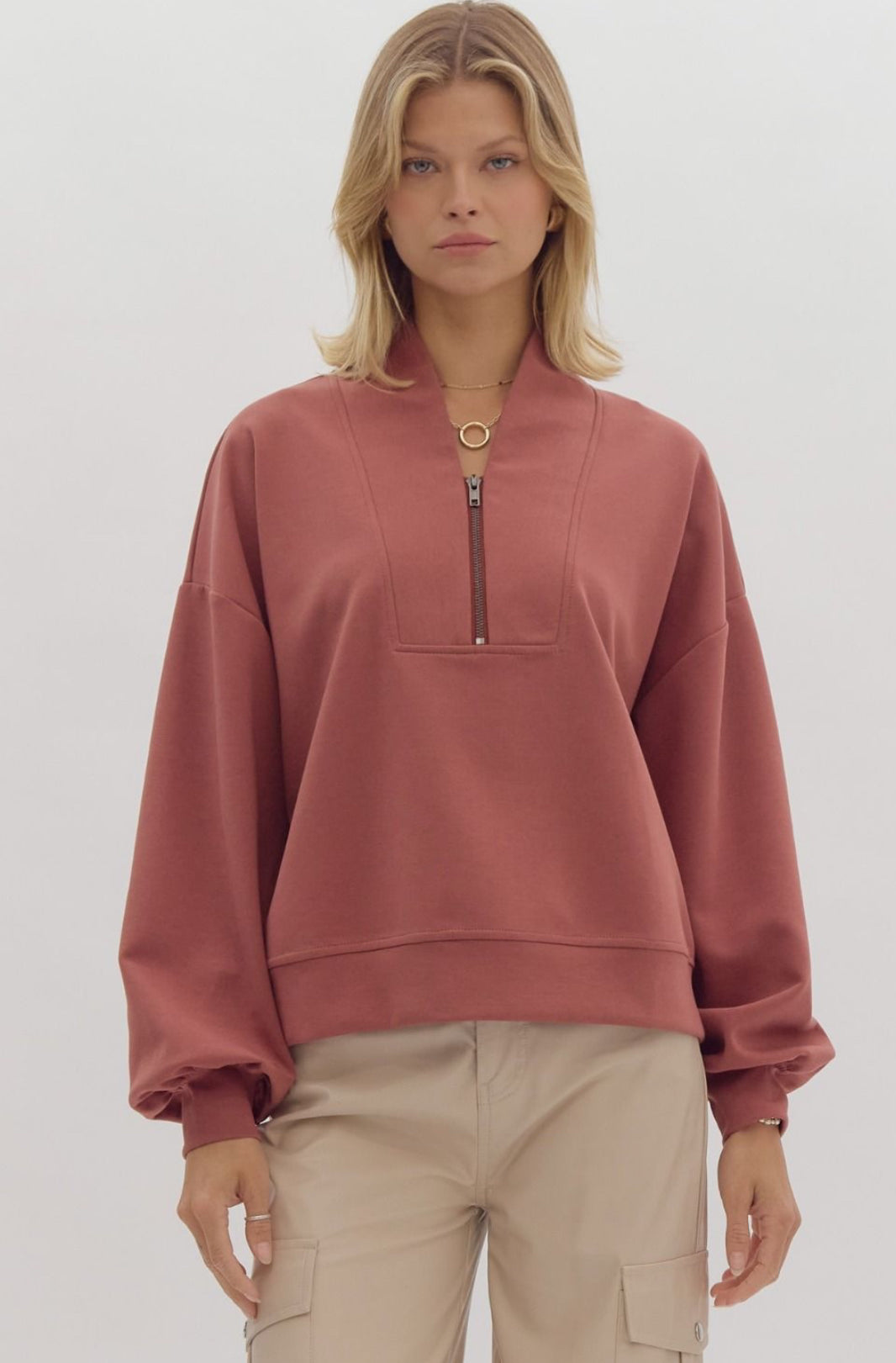 Slate Breeze Half-Zip Sweatshirt