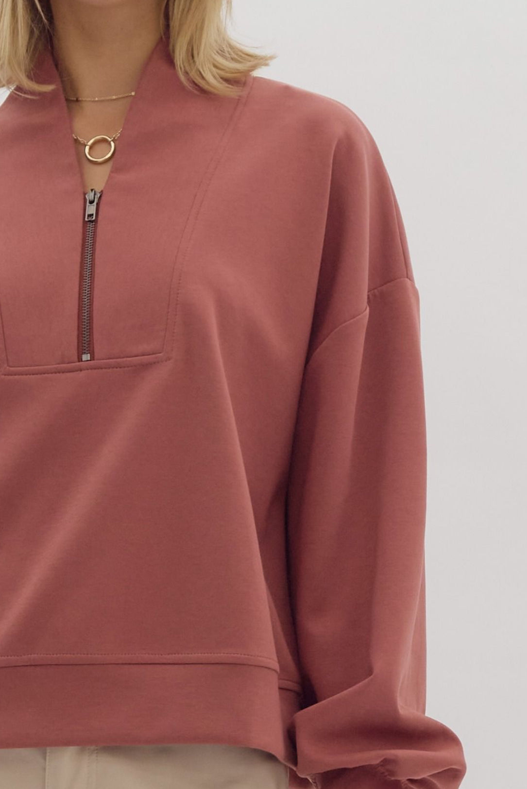 Slate Breeze Half-Zip Sweatshirt