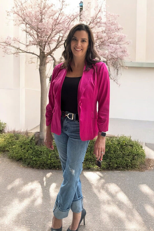 Avery Satin Blazer