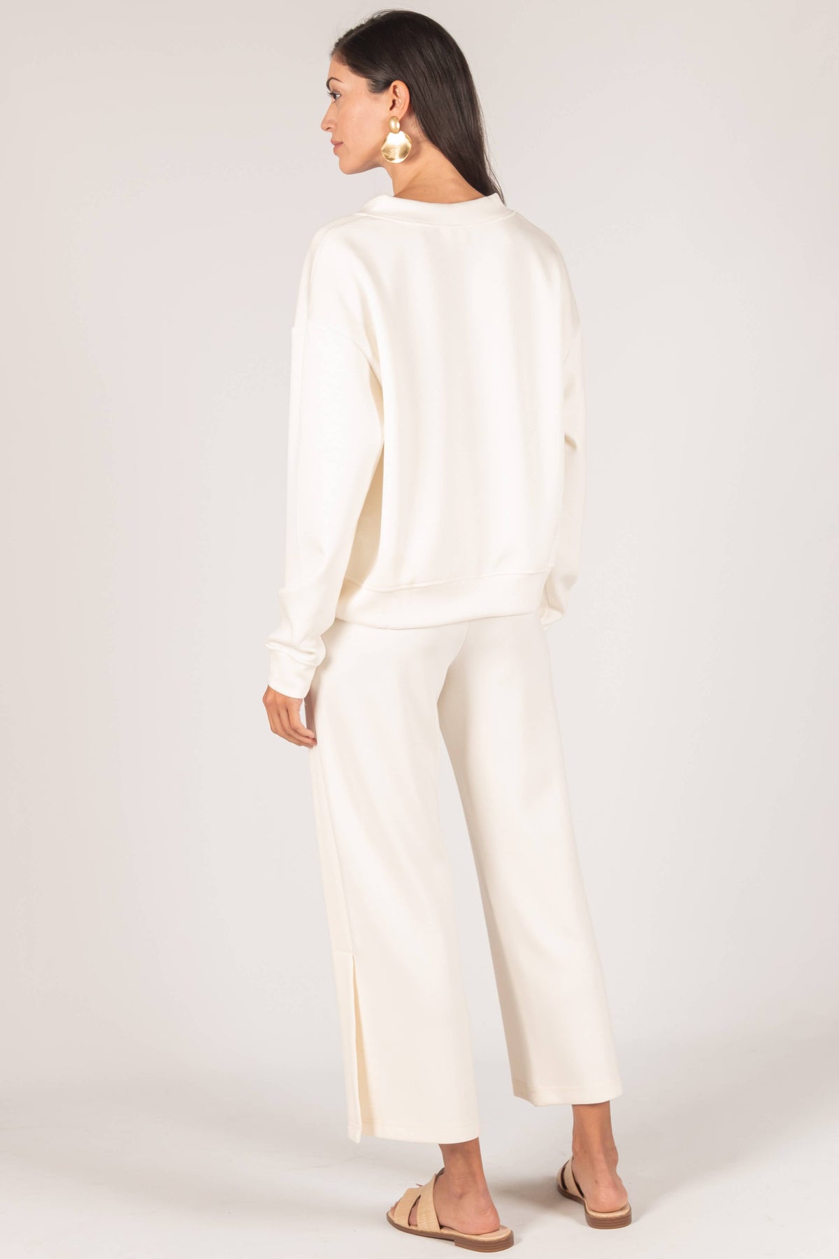 Tessa Scuba Modal V-Neck Pullover
