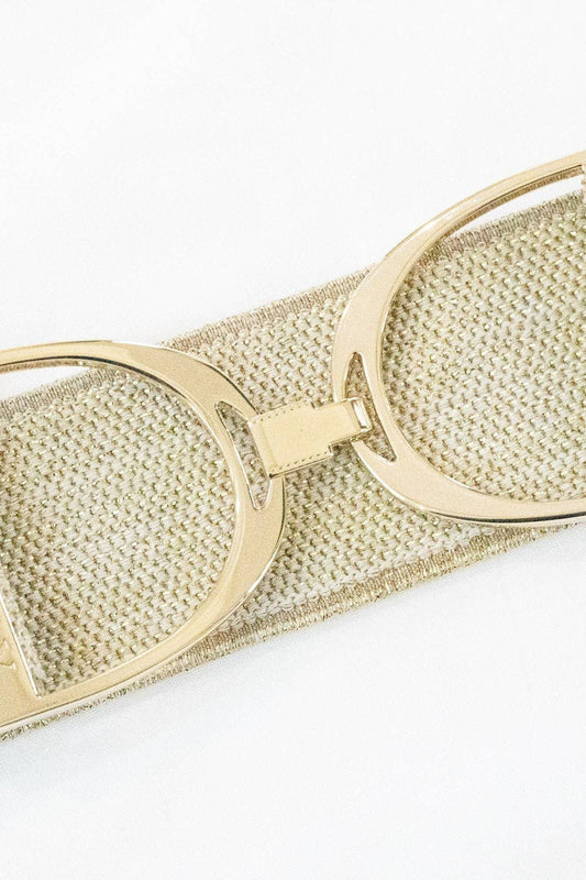 Gold Dakota - 2" Gold Stirrup Equestrian Elastic Belt