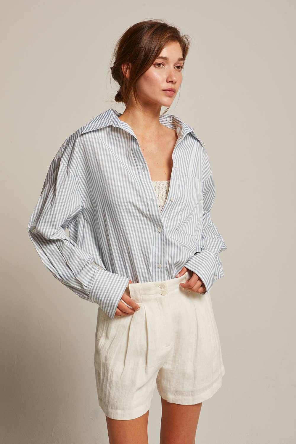 Isra Striped Button Up Shirt